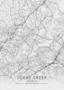 Map of Johns Creek, Georgia